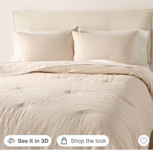 King Stitch Stripe Comforter Set Tan - Hearth & Hand with Magnolia